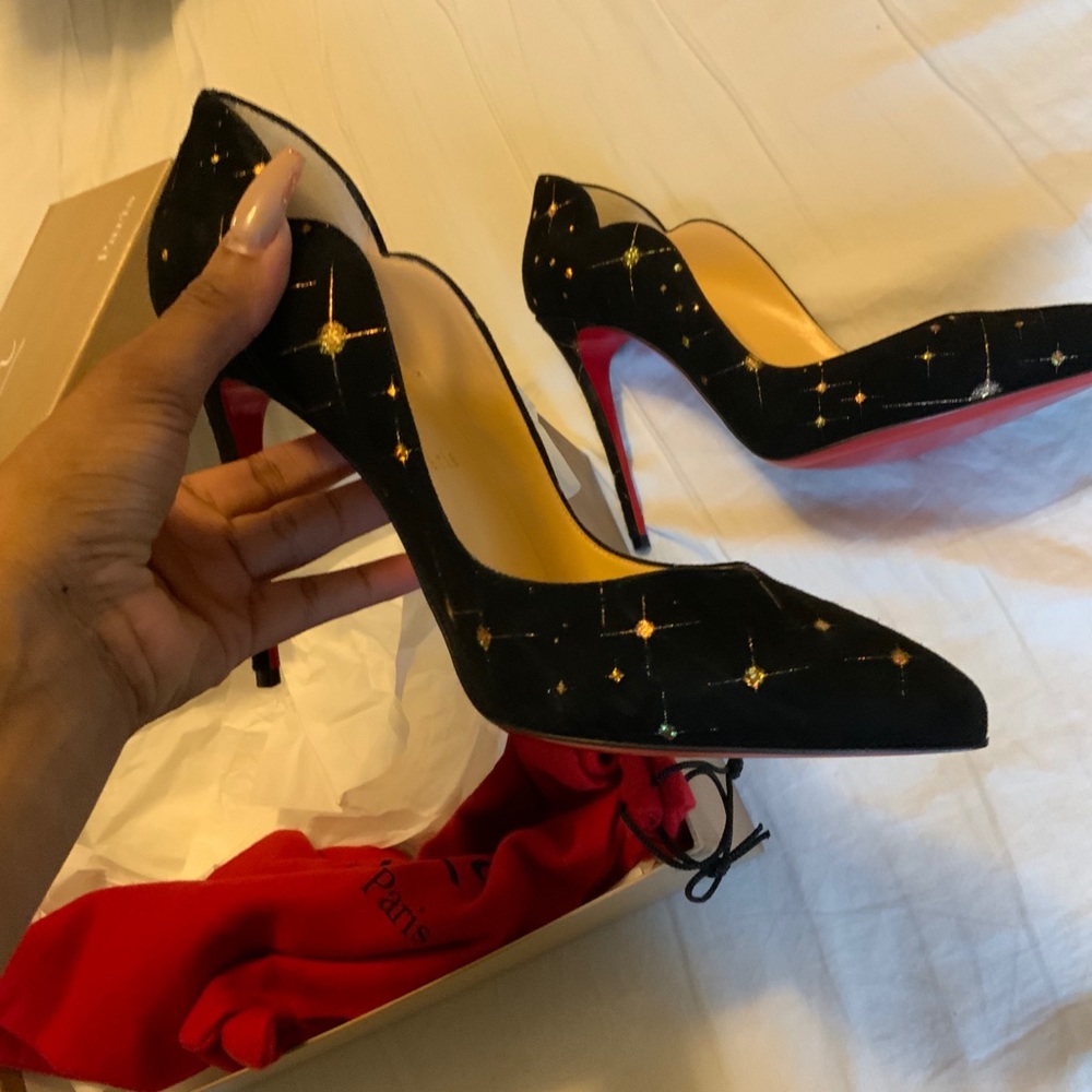 Authentic Christian Louboutin hot chick 100 suede